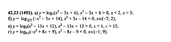 Ответ к задаче № 42,23 (1492) - Алгебра и начала анализа Мордкович. Задачник, гдз по алгебре 11 класс